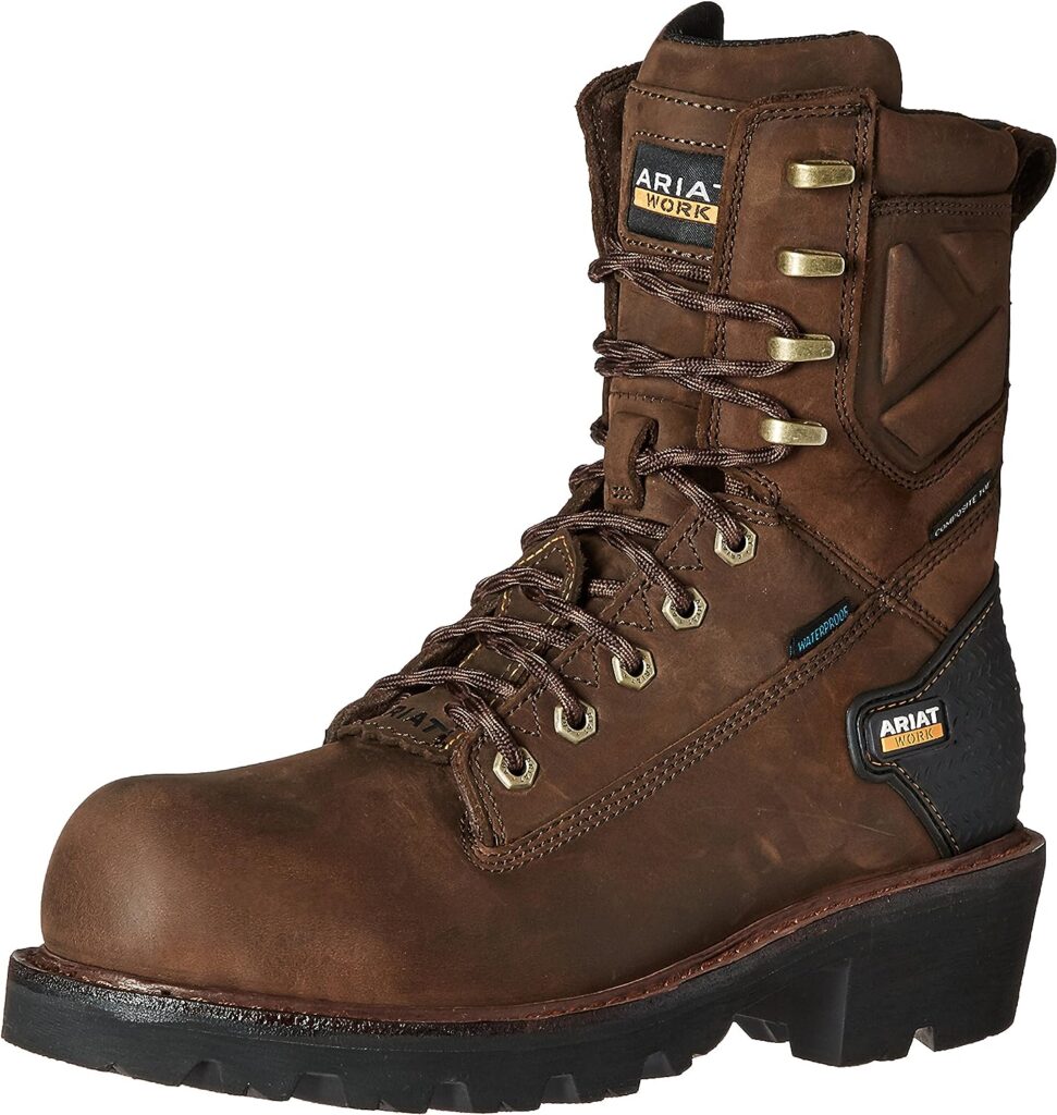 Ariat Mens Powerline 8 H2O Composite Toe Work Boot