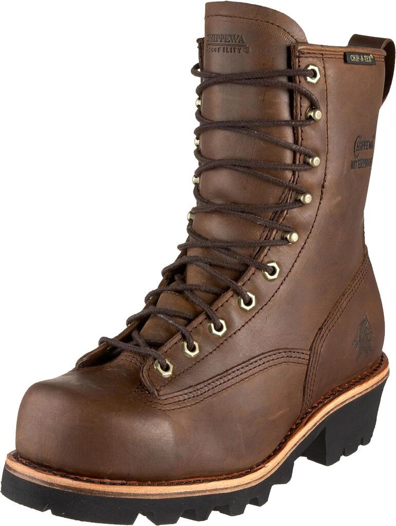 Chippewa Mens Paladin Bay Apache 8 Inch Waterproof Steel Toe Work Safety Shoes Casual - Brown - Size 9.5 D