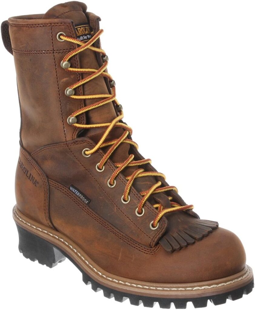 Carolina Boots Men Waterproof Crazyhorse Leather Logger CA8824