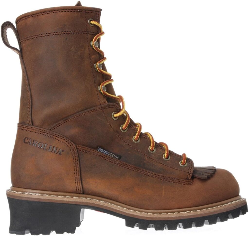 Carolina Boots Men Waterproof Crazyhorse Leather Logger CA8824