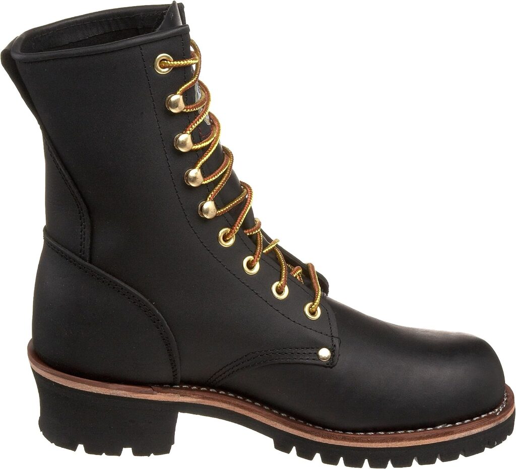 Georgia Boot Mens Logger 8 Black Non Steel-Toe Work Boot