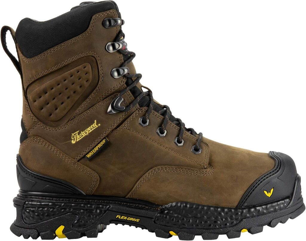 Thorogood Infinity FD Series 8” Waterproof Composite Toe Work Boots for Men with Full-Grain Leather, 400g Insulation, and Slip-Resistant Outsole; EH Rated