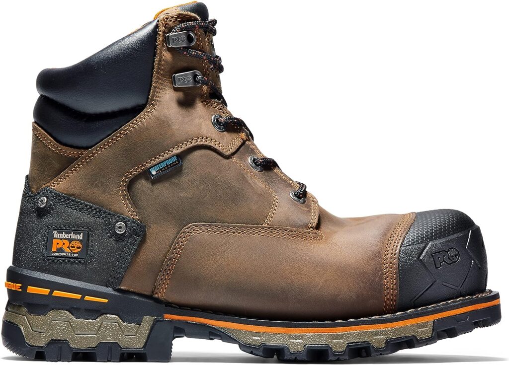 Timberland PRO Mens Boondock 6 Inch Composite Safety Toe Waterproof 6 CT WP, Brown, 11 Wide