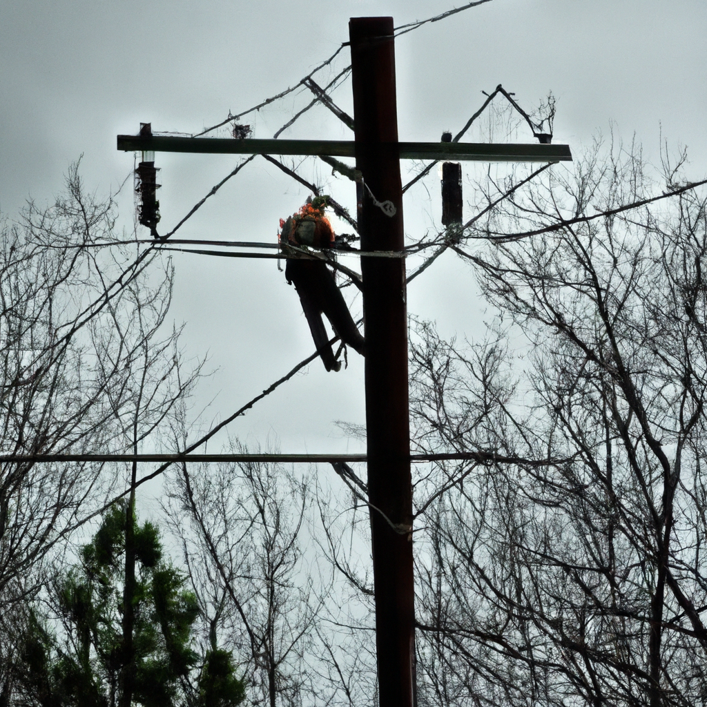 Can lineman climb utility poles in the rain?